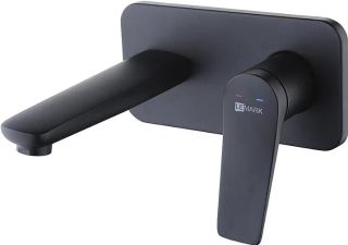 Встраиваемый смеситель для раковины Lemark Bronx LM3726BL с донным клапаном чёрный